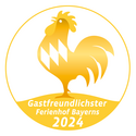 Qualitätssiegel „Goldener Gockel 2024“ – Ferienhof Eger ist einer der gastfreundlichsten Ferienhöfe Bayerns