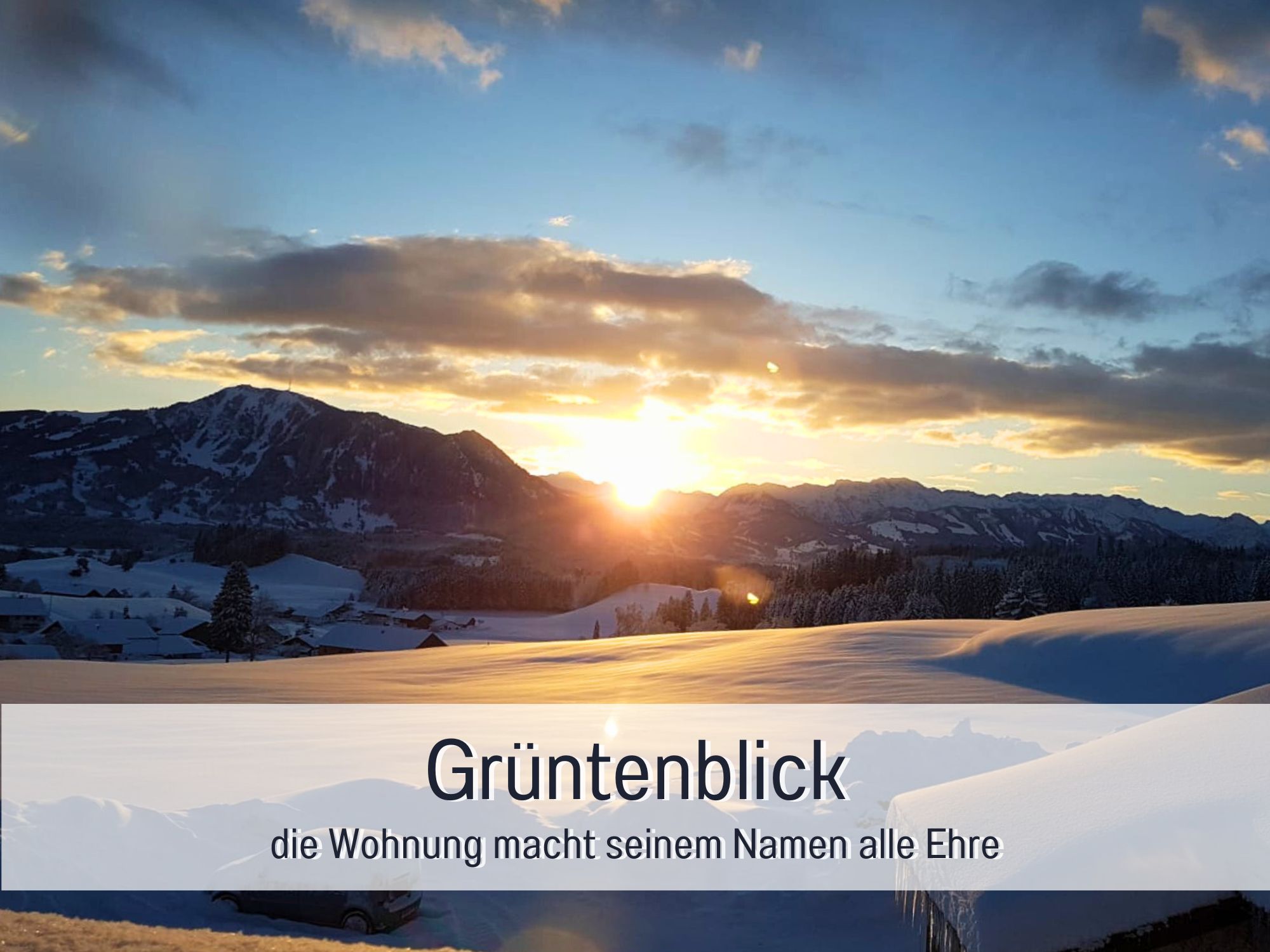 Sonnenaufgang über den Alpen mit Blick vom Ferienhof Eger – unvergesslicher Morgenblick aus der Ferienwohnung Grüntenblick im Allgäu